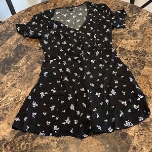 button up flower dress